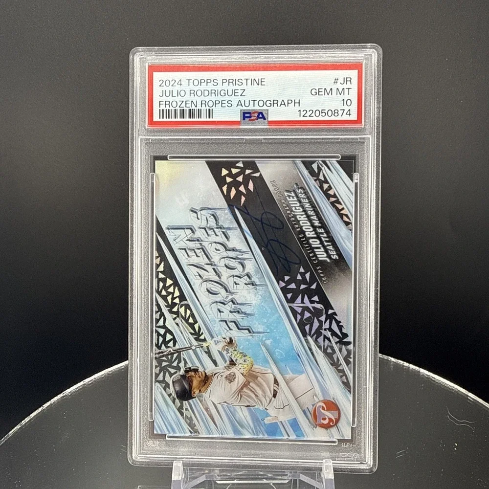 2024 Topps Pristine Ronald Acuna Jr. On Card Auto Frozen Ropes Acetate PSA 10